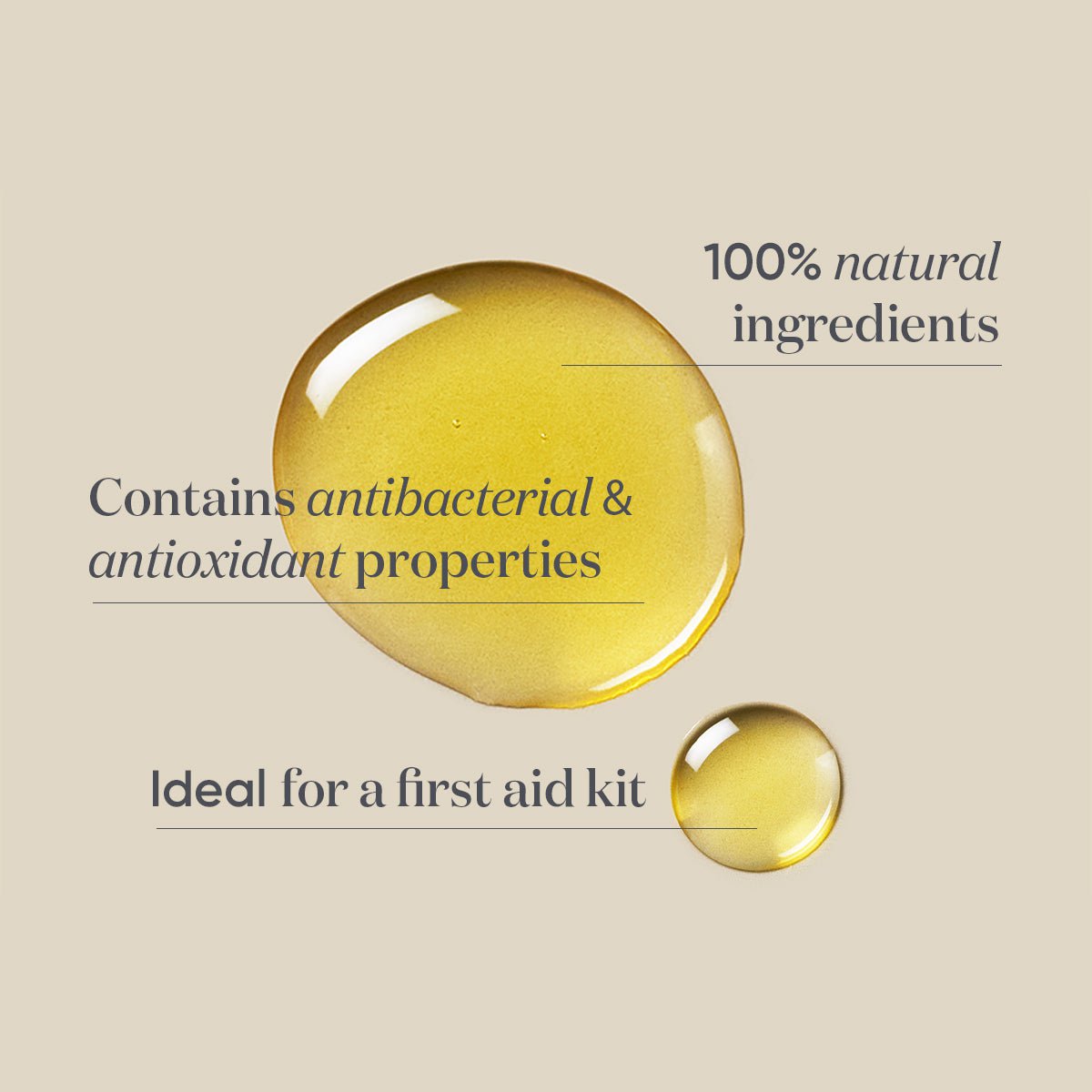 ManukaRx East Cape Mānuka Skin Oil Blend product benefits listed around an oil swatch