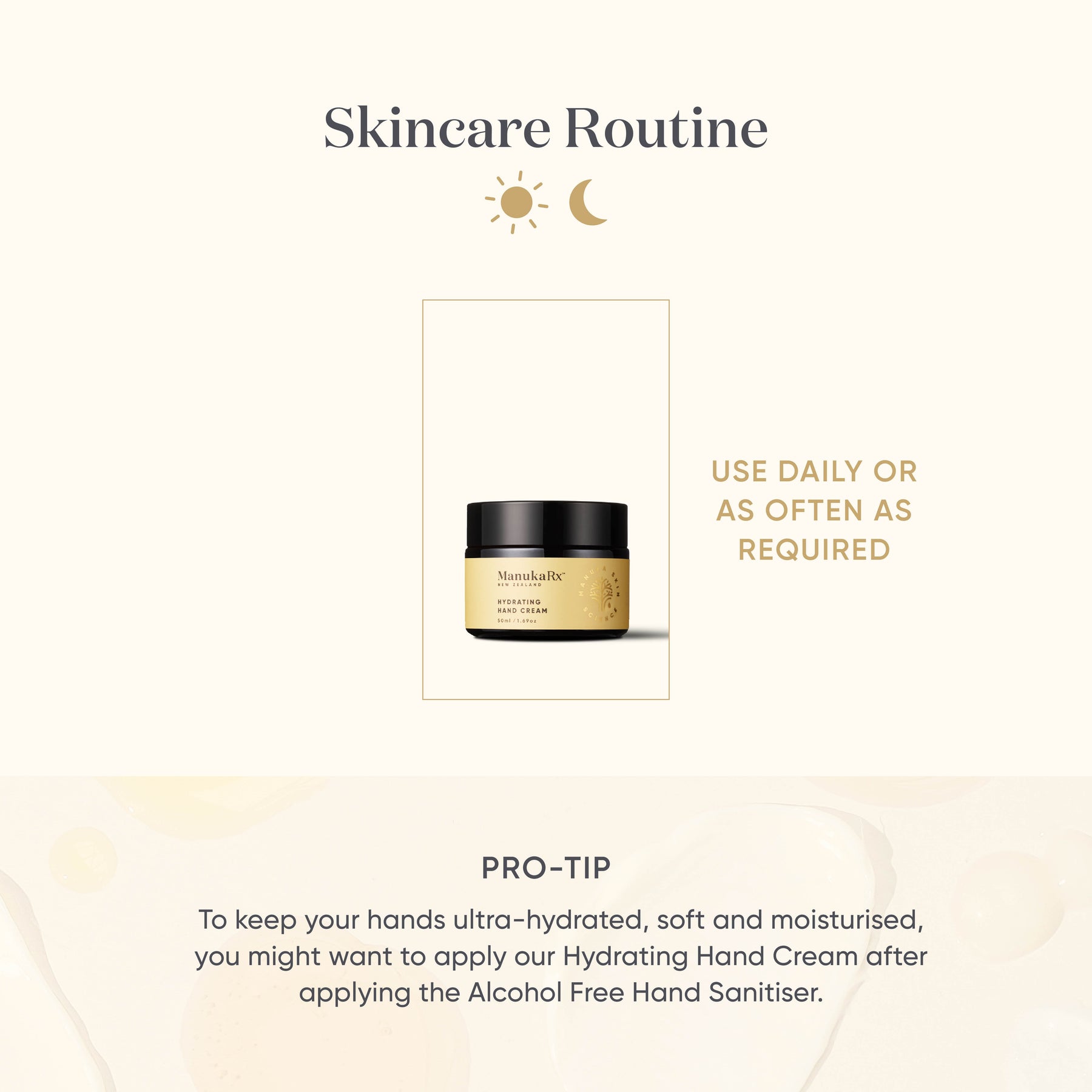 ManukaRx Hydrating Hand Cream Skincare Routine tip guide