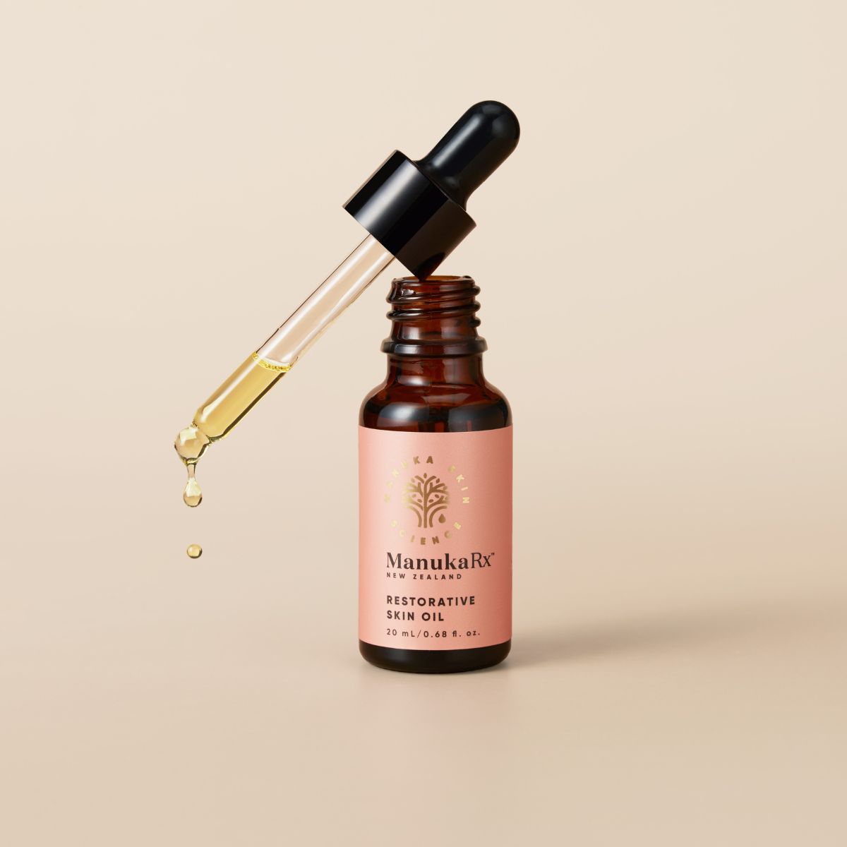 ManukaRx Restorative Skin Oil and dropper