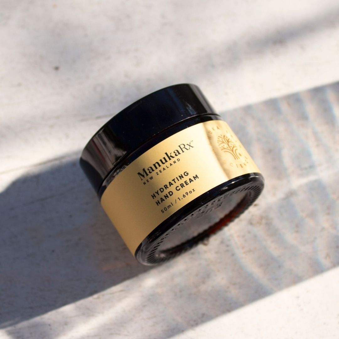 Jar of ManukaRx Hydrating Hand Cream